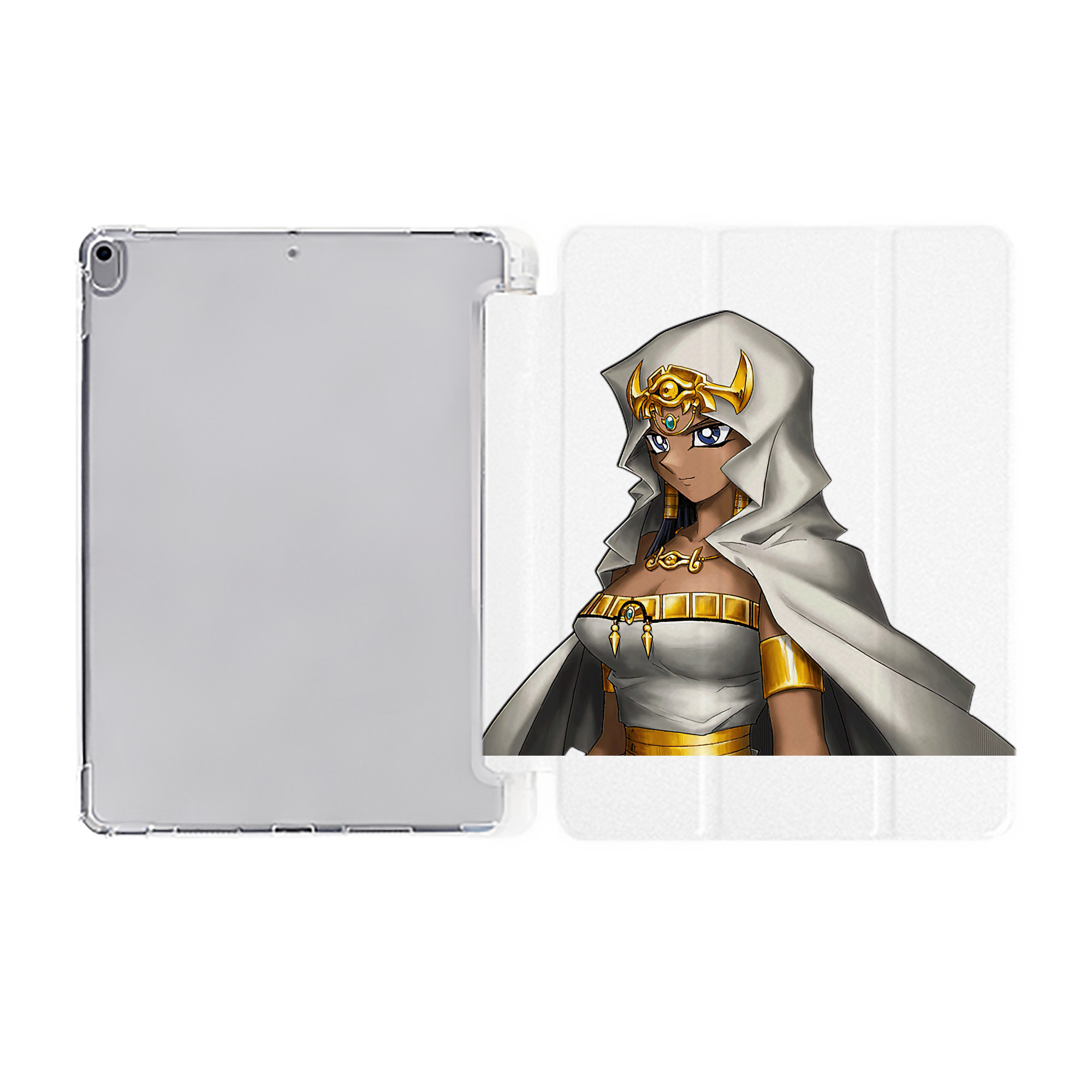 （画像用） 遊☆戯☆王 Yu-Gi-Oh! IPad ケース ペン収納付き 三つ折りスタンド PUレザー×シリコン 対応機種9.5/10.5/10.9インチ